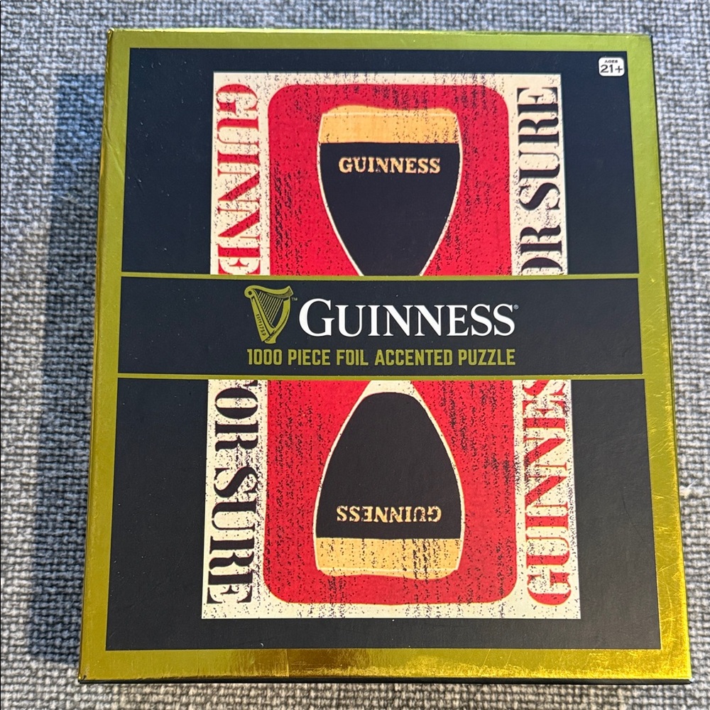 Guinness Red and Black Puzzle with Gold Foil